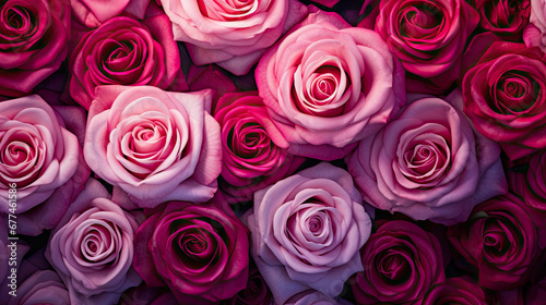pink red roses background    Natural roses background. flower background. Bouquet of fresh roses