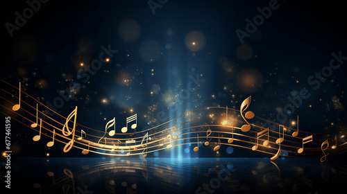 background with musical notes © Usman