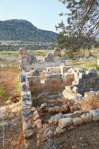 The ancient Lycian ruins of Andriake, located in Demre, Turkey