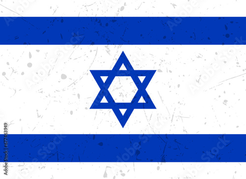 Israel flag with texture