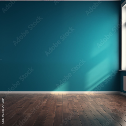 empty room with blue wall © ARM