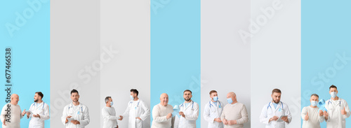 Collage of men and oncologi...