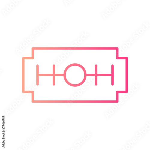 razor blade line icon
