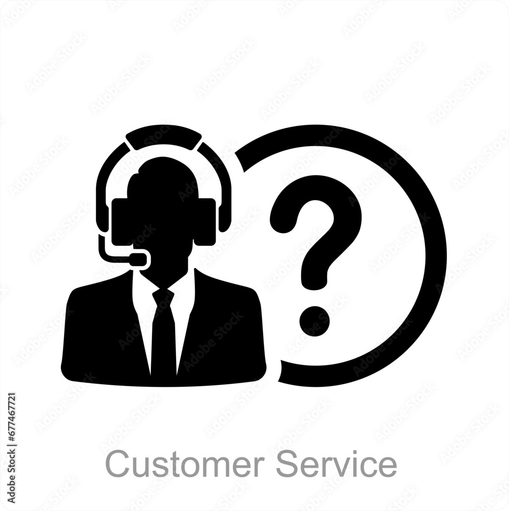 Customer Service and service icon concept Customer Service and service icon concept