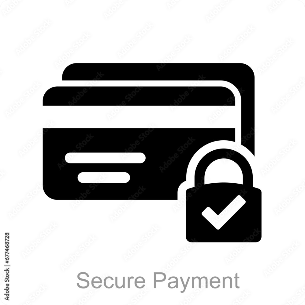 Secure Payment and payment security icon concept
