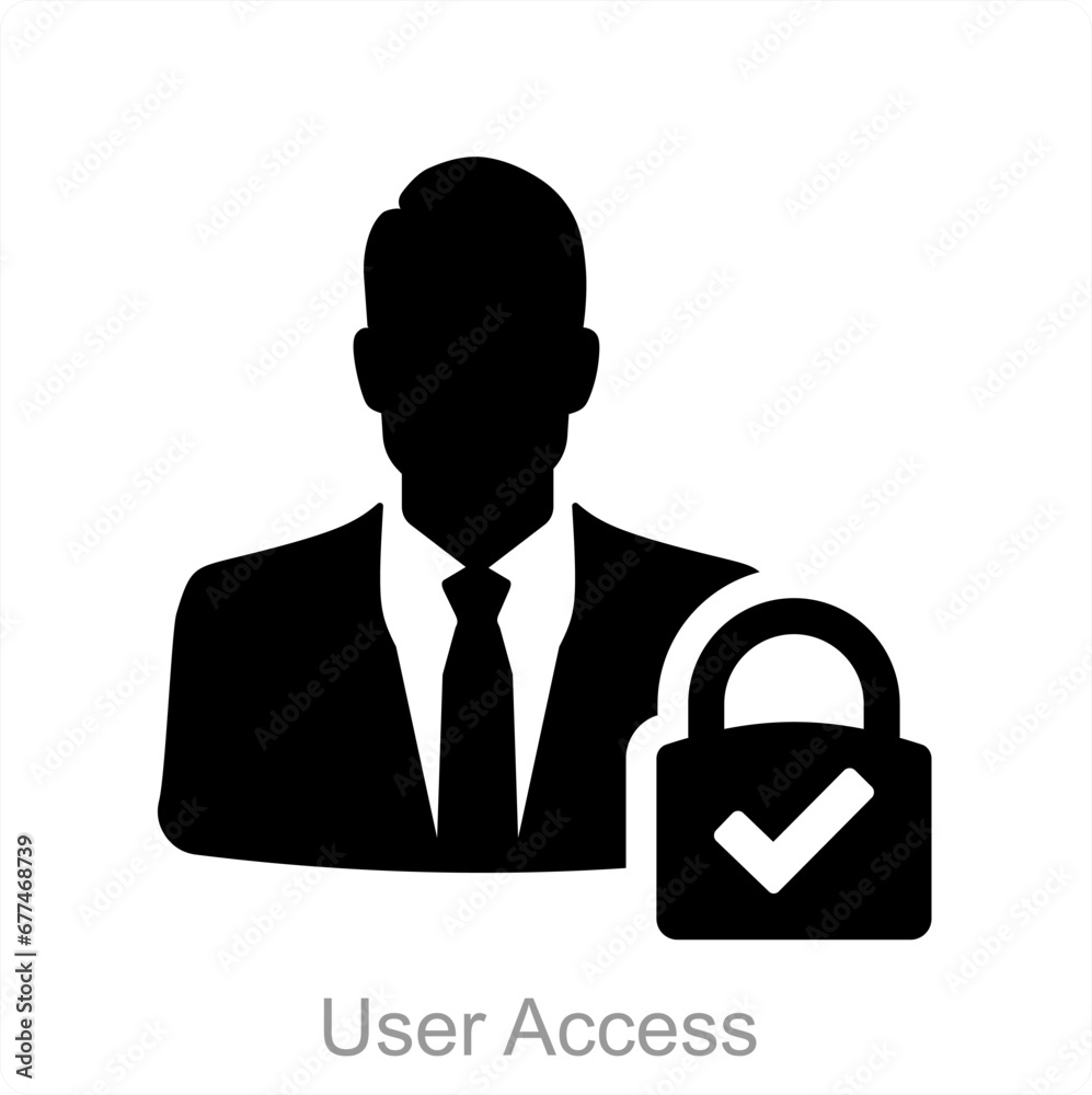 User Access and secure icon concept User Access and secure icon concept