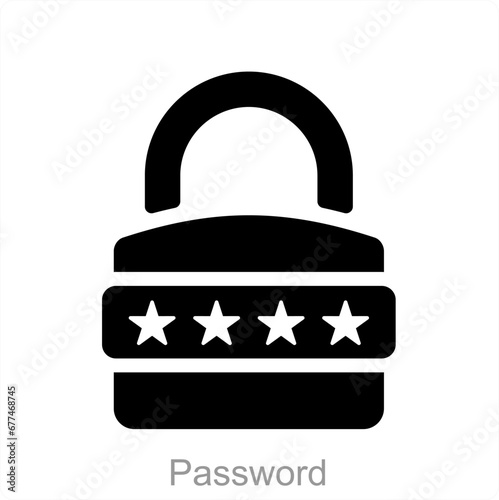 Password and security icon concept