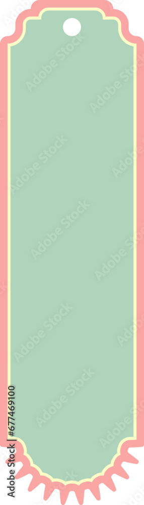 Bookmark template label element flat design 2.x7 in. Bookmark template label element flat design 2.x7 in.