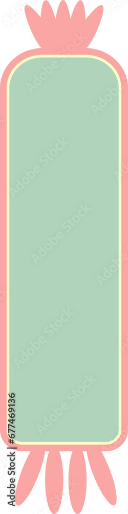 Bookmark template label element flat design 2.x8 in. Bookmark template label element flat design 2.x8 in.