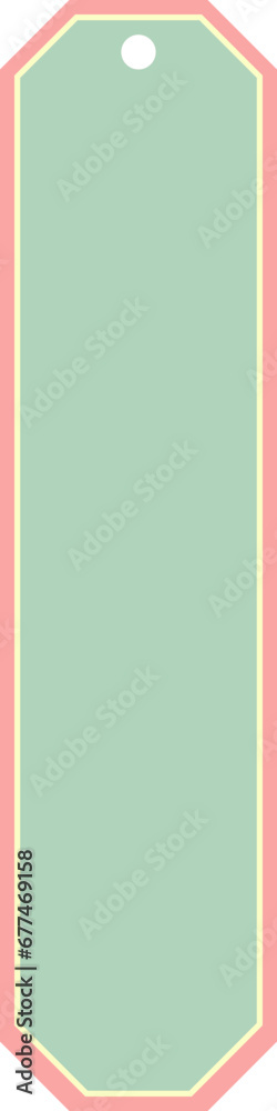 Bookmark template label element flat design 2.x8 in. Bookmark template label element flat design 2.x8 in.