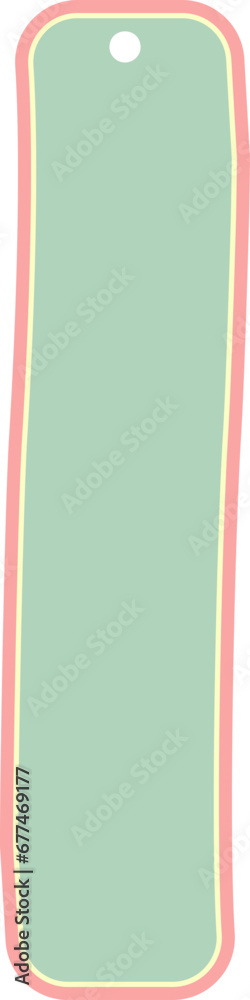 Bookmark template label element flat design 2.x6 in. Bookmark template label element flat design 2.x6 in.