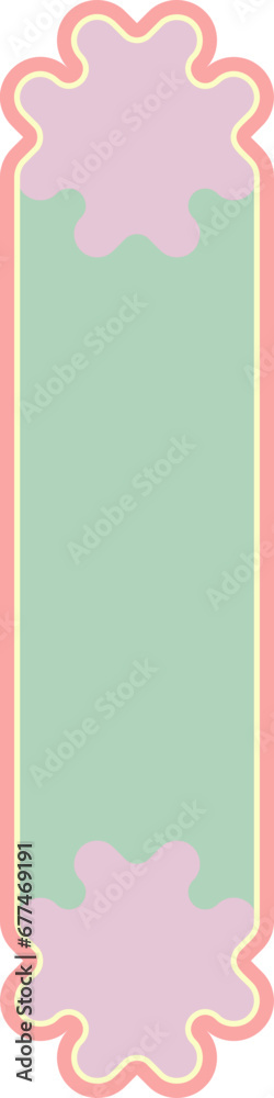 Bookmark template label element flat design 2.x8 in. Bookmark template label element flat design 2.x8 in.