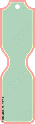 Bookmark template label element flat design 2.x7 in. photo