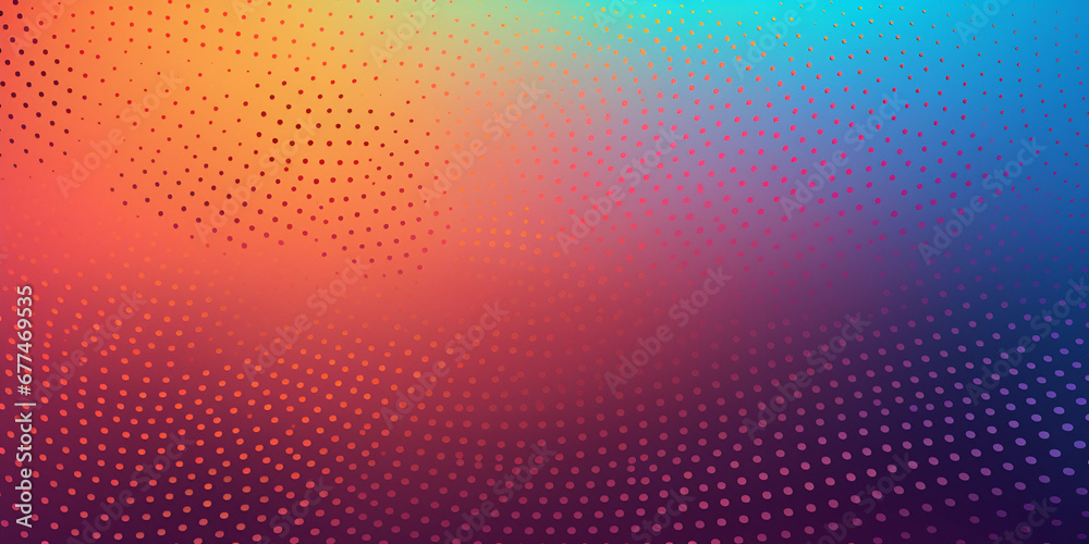 A colorful background with a circle of dots, 