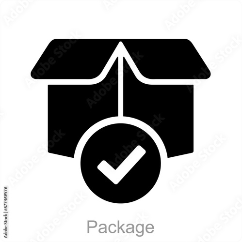 Package and parcel icon concept