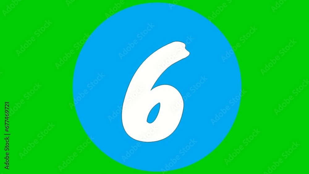 Countdown cartoon number ten 10 to one 1 motion graphics animation on white background for video elements Countdown cartoon number ten 10 to one 1 motion graphics animation on white background for video elements