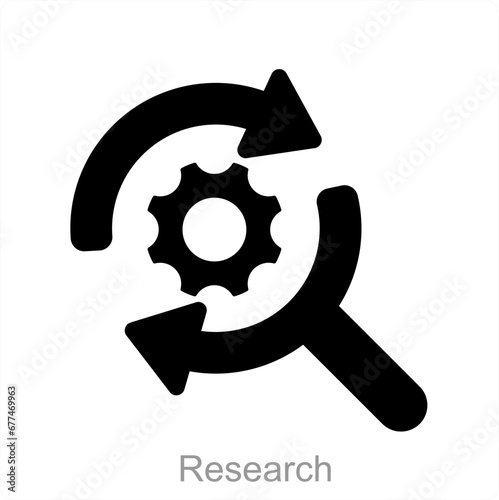 Research and find icon concept