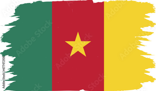 Cameroonian national flag in vector illustration
 photo