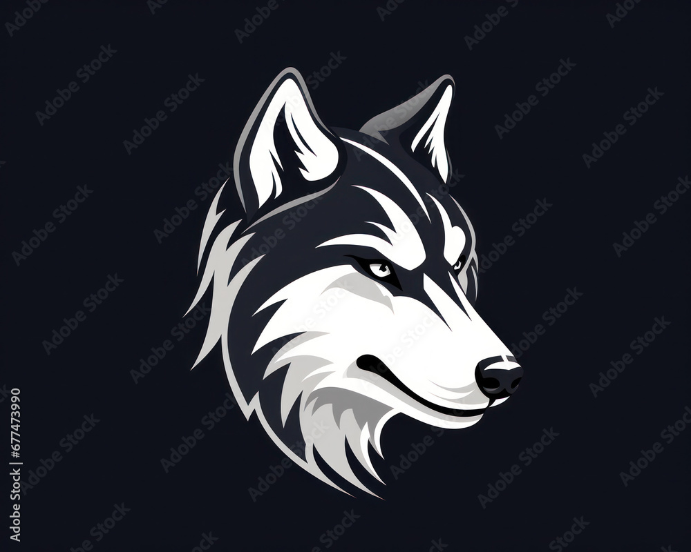 wolf head vector logo