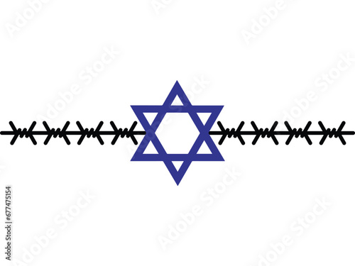 International Holocaust Remembrance Day vector. Star of David . January 27. Important day