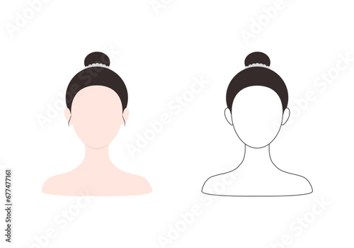 여자 얼굴 일러스트