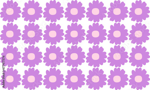 seamless pattern with purple flowers repeat style  replete image design for fabric printing