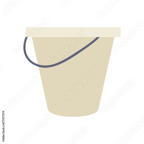 Garden bucket icon. Flat illustration of garden bucket vector icon for web