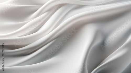 Abstract white silk luxury cloth. Liquid wavy or wavy folds of grunge silk texture satin velvet material. Creases of satin, silk, cloth luxurious background or elegant wallpaper. Generative AI
