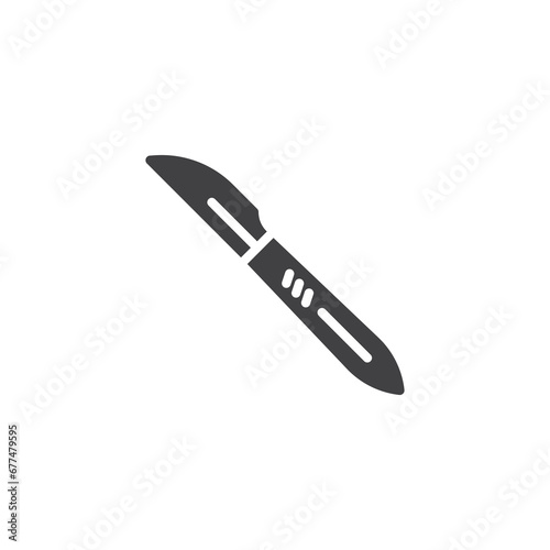 Medical scalpel vector icon
