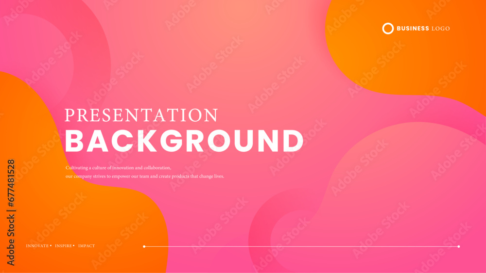 Pink and orange simple abstract background with wave and liquid shape Pink and orange simple abstract background with wave and liquid shape