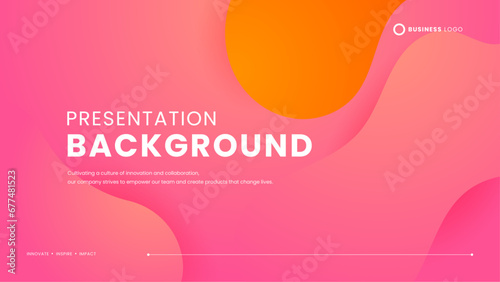 Pink and orange vector wavy simple background modern design
