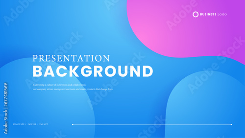 Blue and purple violet vector simple minimalist style background design with waves and liquid