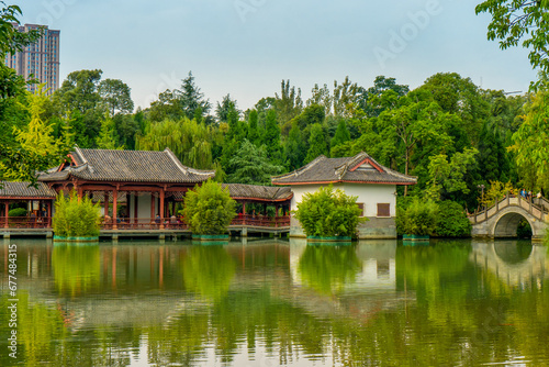 Wu Hou Shrine , Temple dedicated to Three Kingdom in Chengdu during afternoon at Chengdu Sichuan , China : 13 October 2023