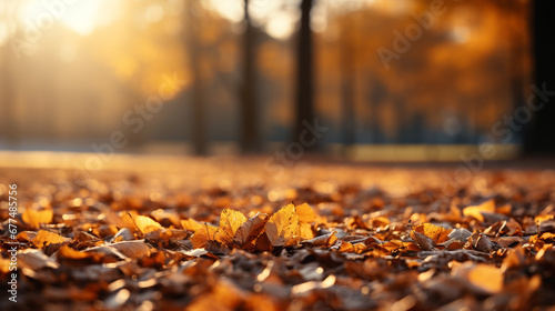 autumn in the park HD 8K wallpaper Stock Photographic Image 