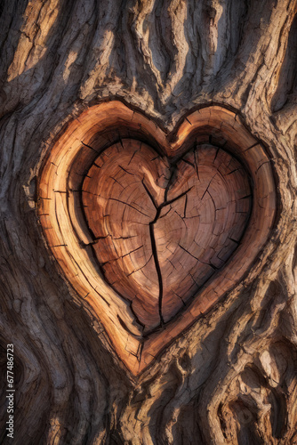 carved heart, generated by artificial intelligence