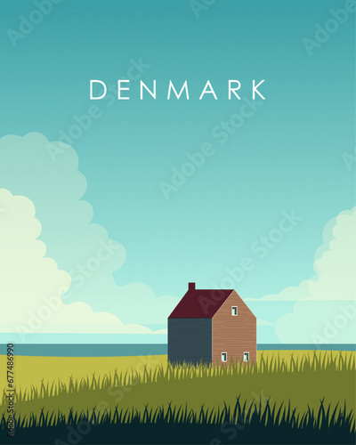 Denmark travel poster.