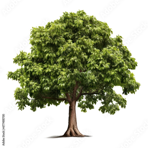 Chestnut tree isolated on white transparent background  PNG