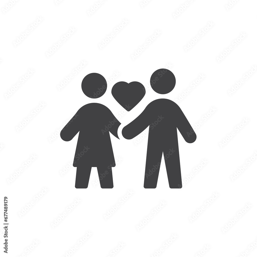 Man and woman holding hands vector icon Man and woman holding hands vector icon