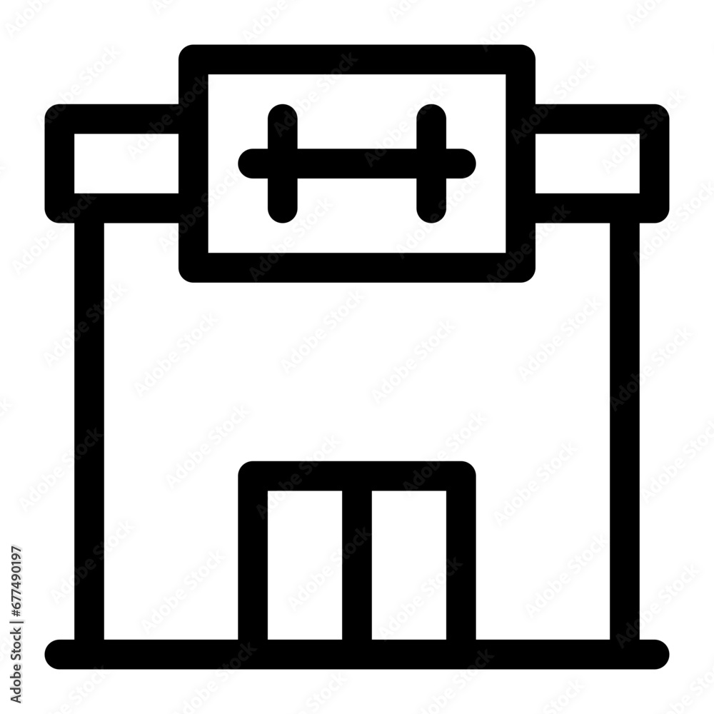 gym line icon gym line icon