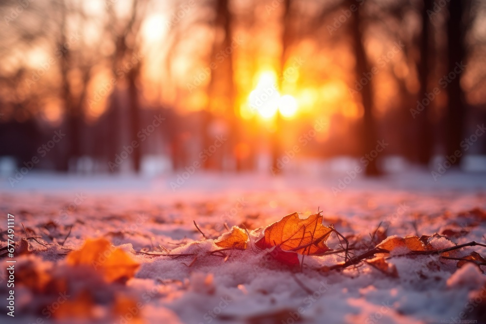 Winter Sunsets and Sunrises: The low angle of the sun in winter can create stunning color palettes in the sky. - Generative AI Winter Sunsets and Sunrises: The low angle of the sun in winter can create stunning color palettes in the sky. - Generative AI