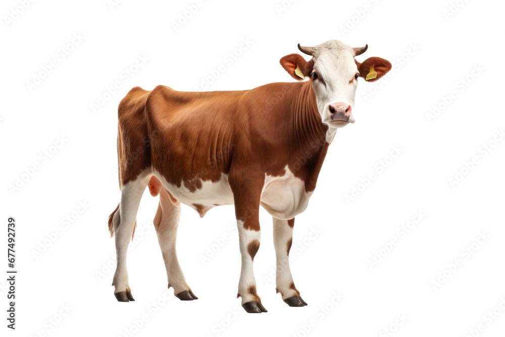 A cow isolated on transparent background.