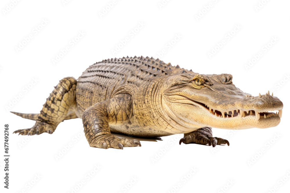 Naklejka premium A crocodile isolated on transparent background