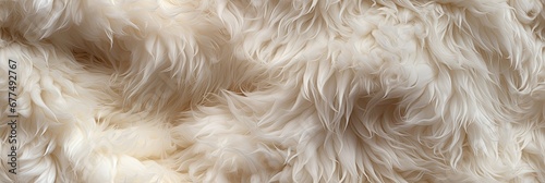 seamless texture pattern of white wool made of artificial fluffy sheep animal fur photo
