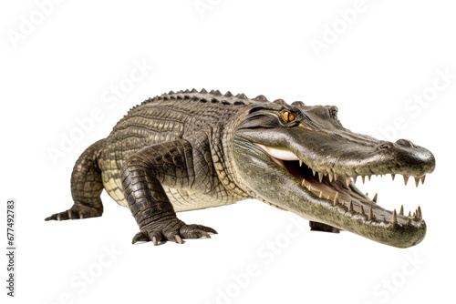 A crocodile isolated on transparent background