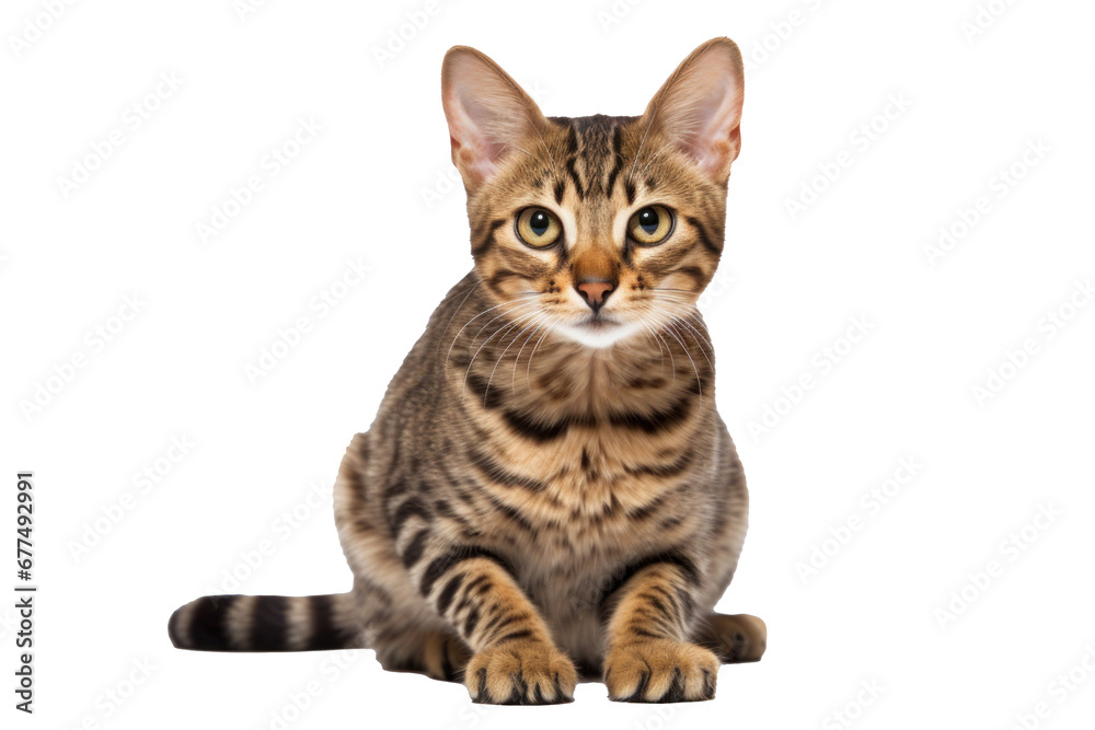 A cat isolated on transparent background.