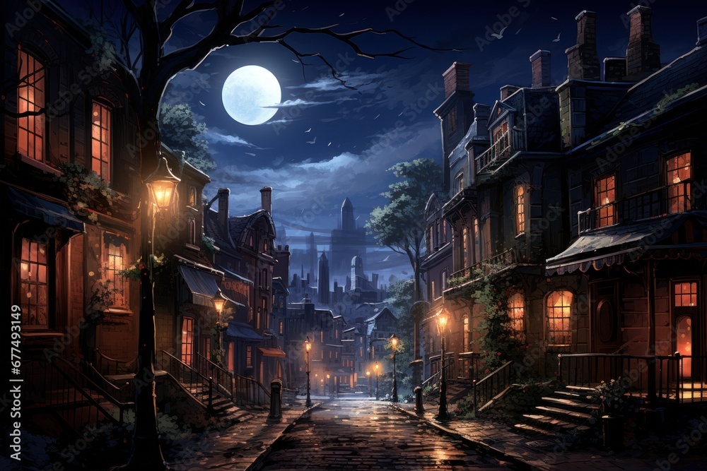 Urban Winter Scenes: Capture cityscapes with snow-covered streets, buildings, and the glow of streetlights. - Generative AI Urban Winter Scenes: Capture cityscapes with snow-covered streets, buildings, and the glow of streetlights. - Generative AI