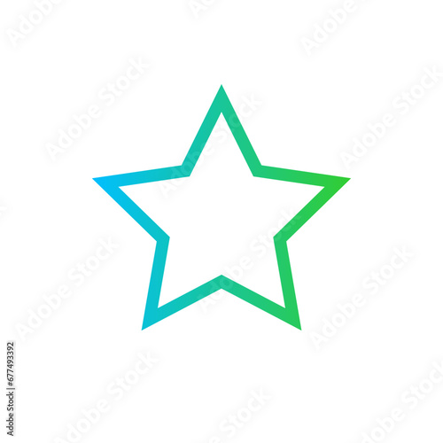 Best employee key performance indicator icon with blue and green gradient outline style. employee  best  business  award  success  corporate  happy. Vector Illustration