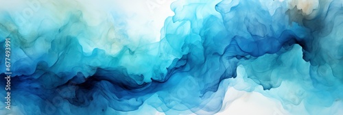 Blue Paint Watercolor Seamless Water Color , Banner Image For Website, Background Pattern Seamless, Desktop Wallpaper