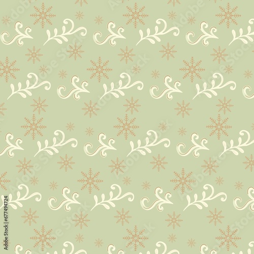 Boho Winter Wonderland Seamless Digital Paper