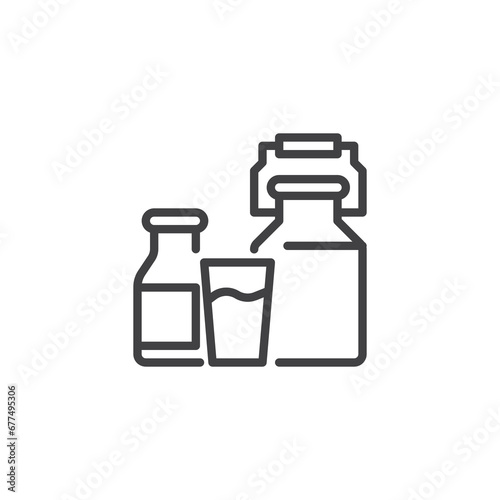 Dairy products line icon